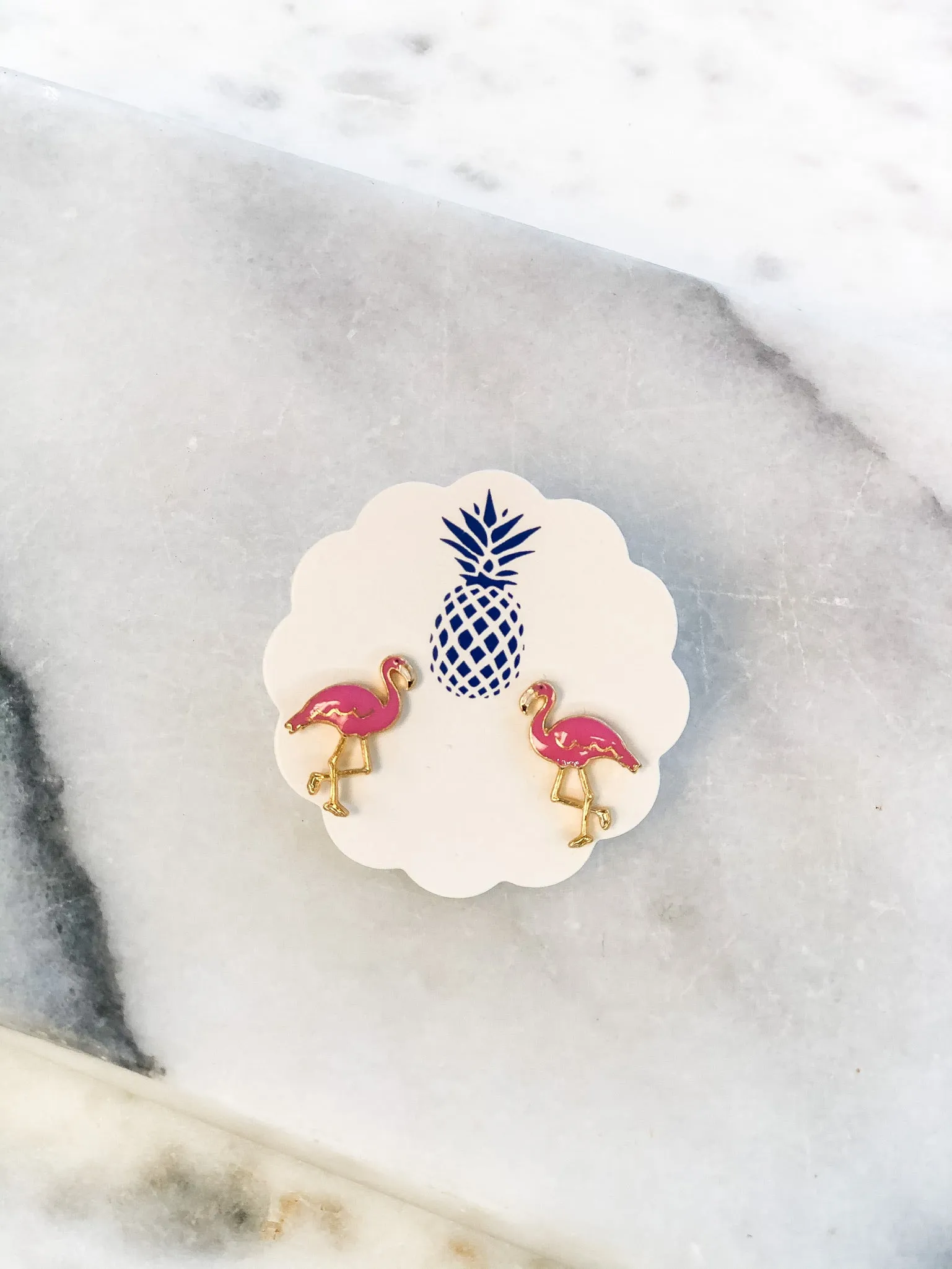 Flamingo Signature Enamel Studs by Prep Obsessed