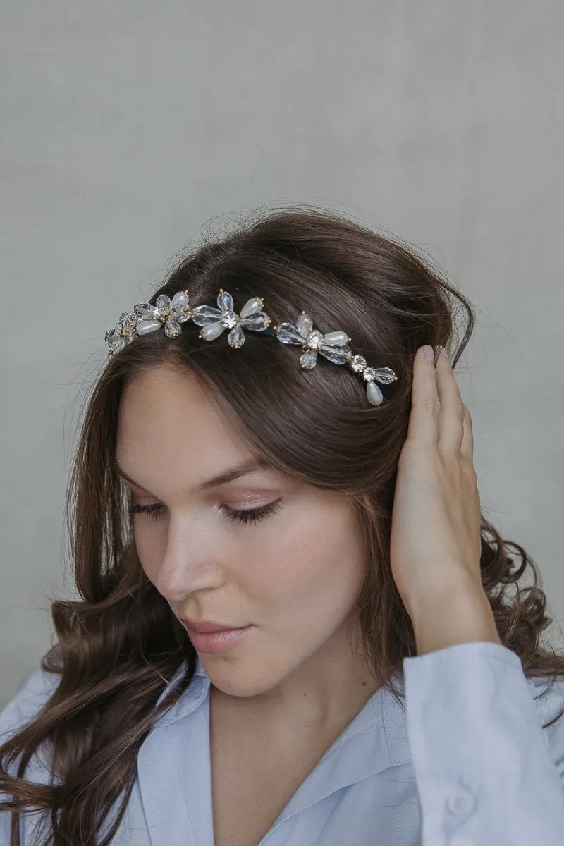 FLOWER CRYSTAL HAIRBAND