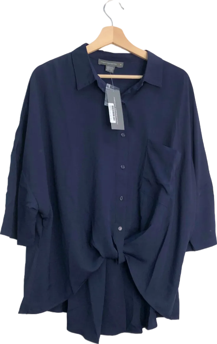 French Connection Dark Navy Oversized Shirt UK Size 16