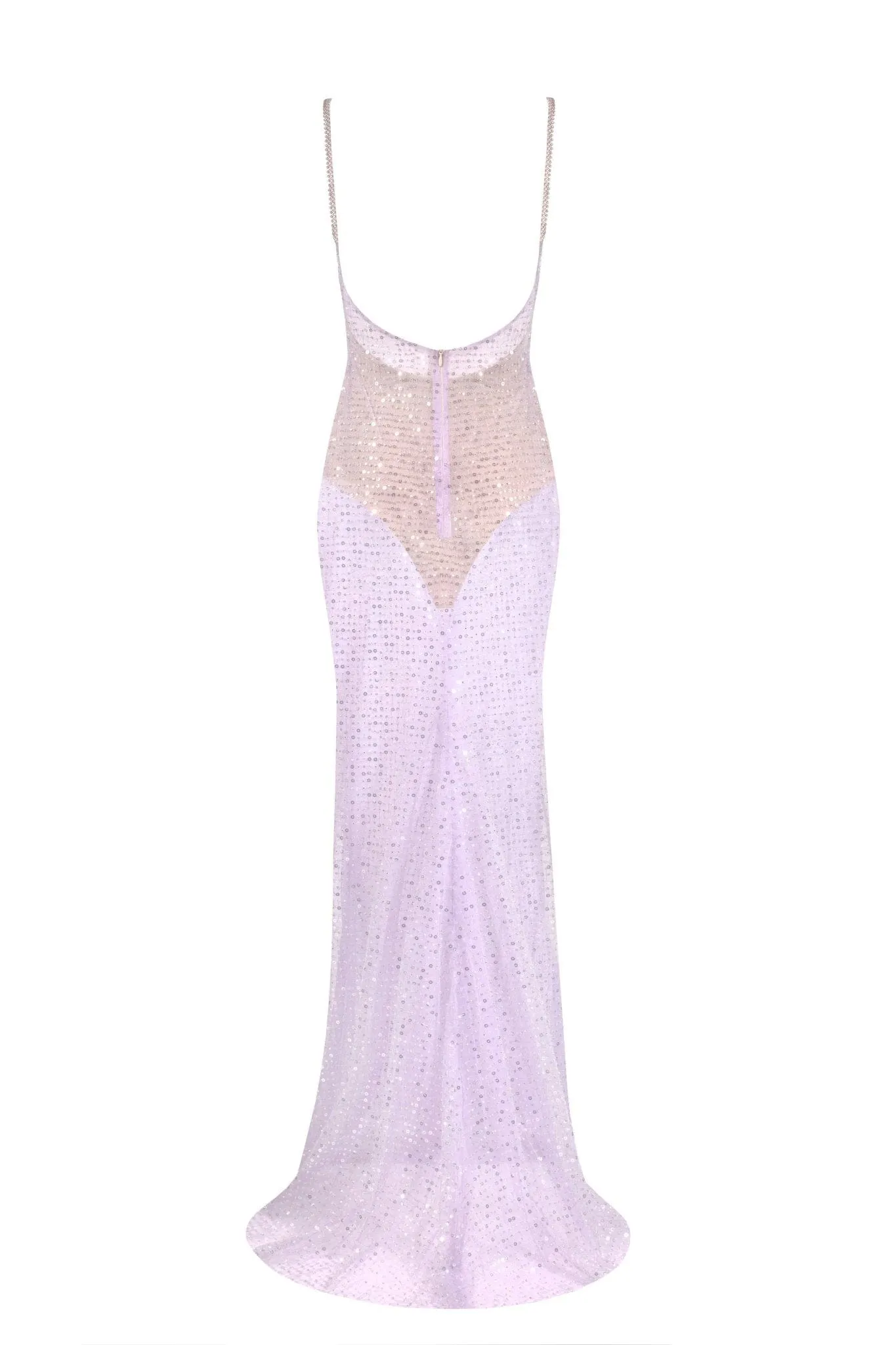 Gala lavender glittering maxi dress