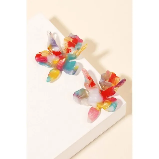 Georgina Flower Acetate Earrings