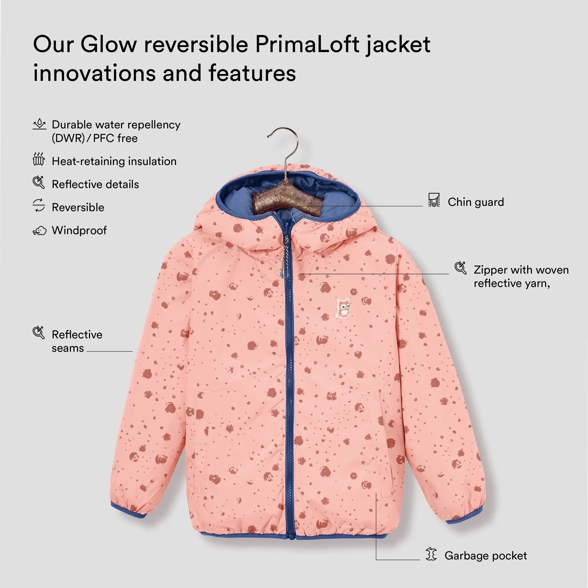 Glow reversible PrimaLoft jacket "Galaxy"