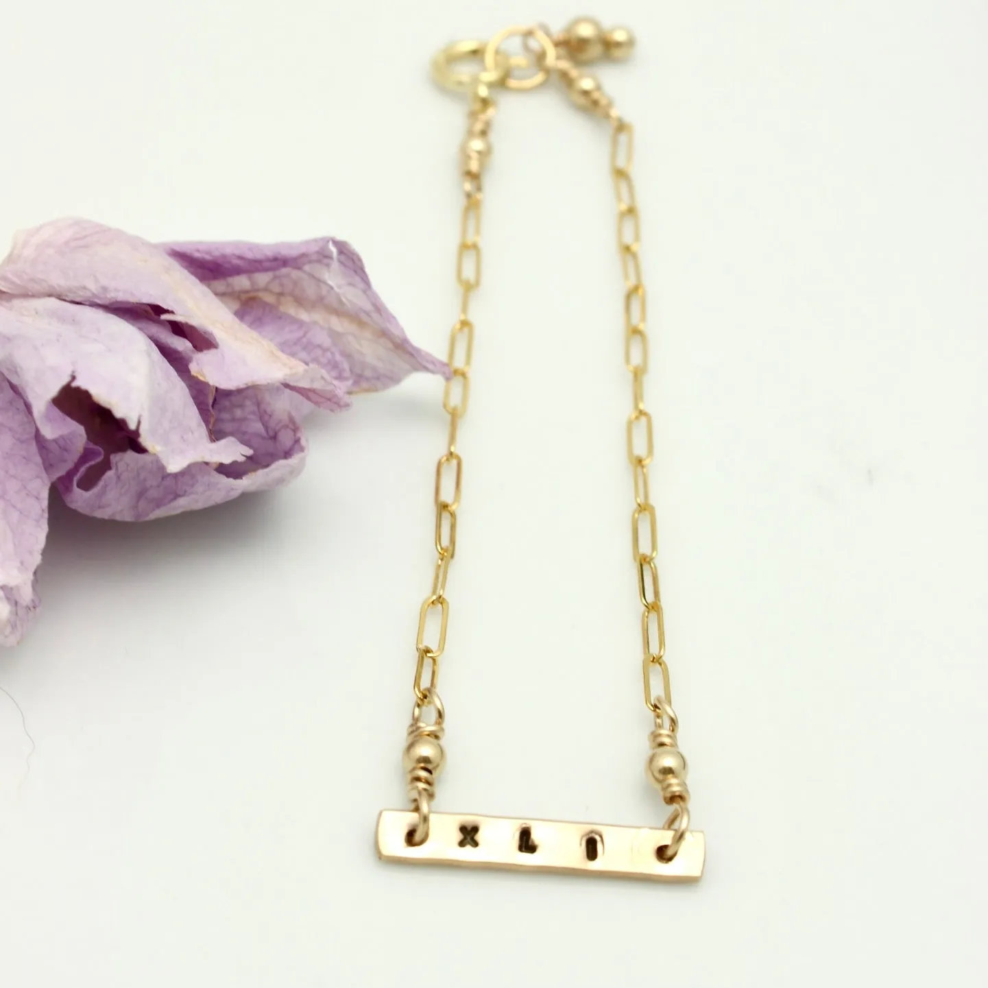 Gold Bar Personalized Bracelet