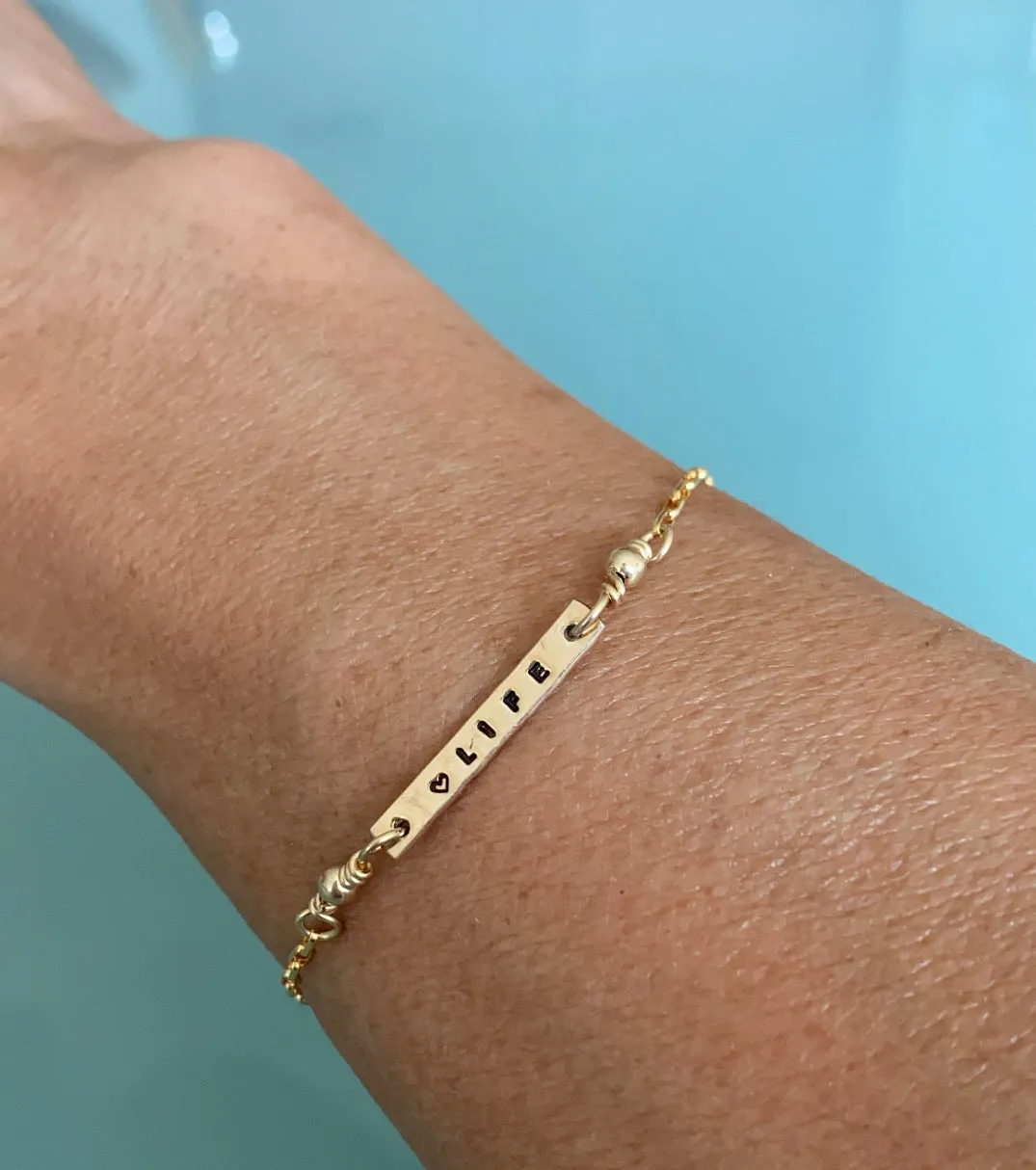 Gold Bar Personalized Bracelet