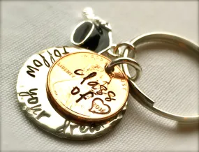 Graduation Gifts, Personalized Penny Keychain, Grad Gifts, Penny Keychains, Gradaution 2016, Follow Your Dreams, Do What You Love