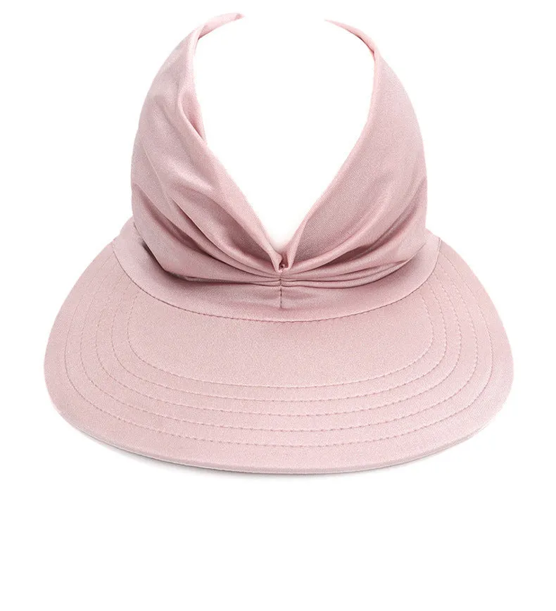 Haute Edition Women's Ruched Stretchy Headband Sun Visor Hat