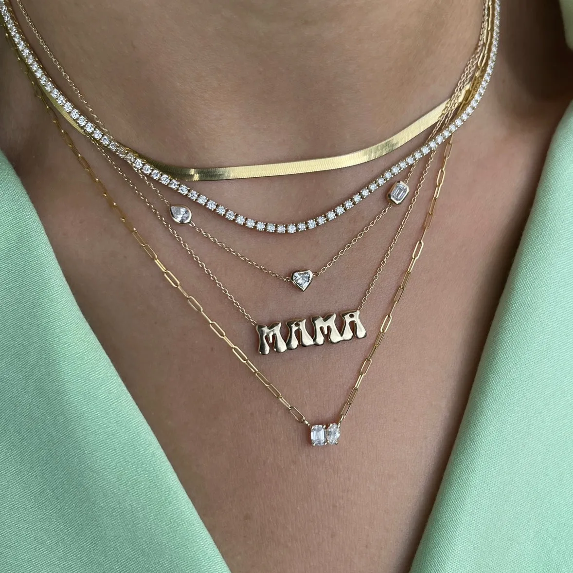 Helium Solid Name Necklace