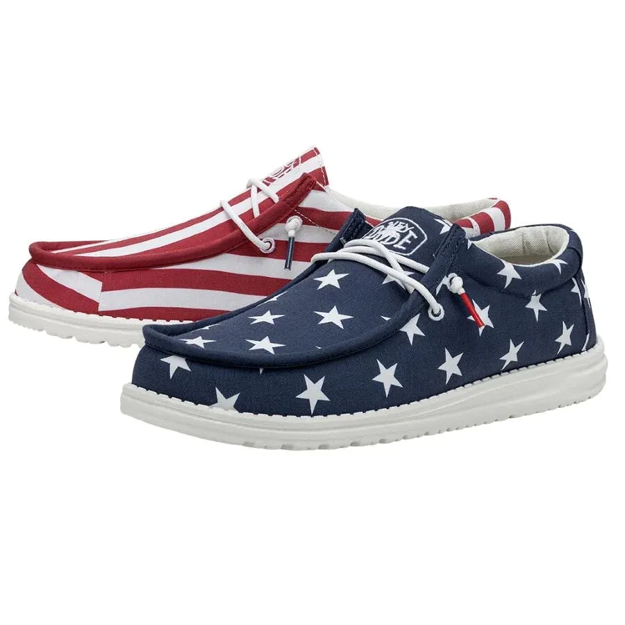 Hey Dude Wally Patriotic Casual Shoes