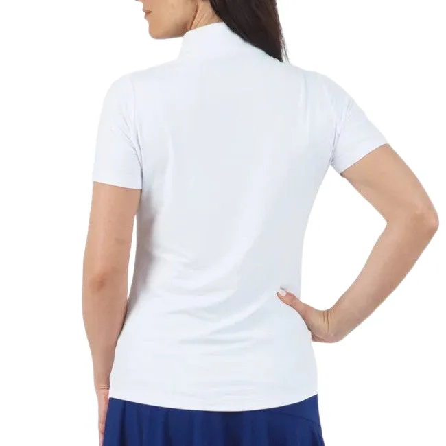 IBKUL Mock Polo White