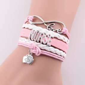 Infinity Love Nurse Hat Charm Bracelet Gift for Nurses