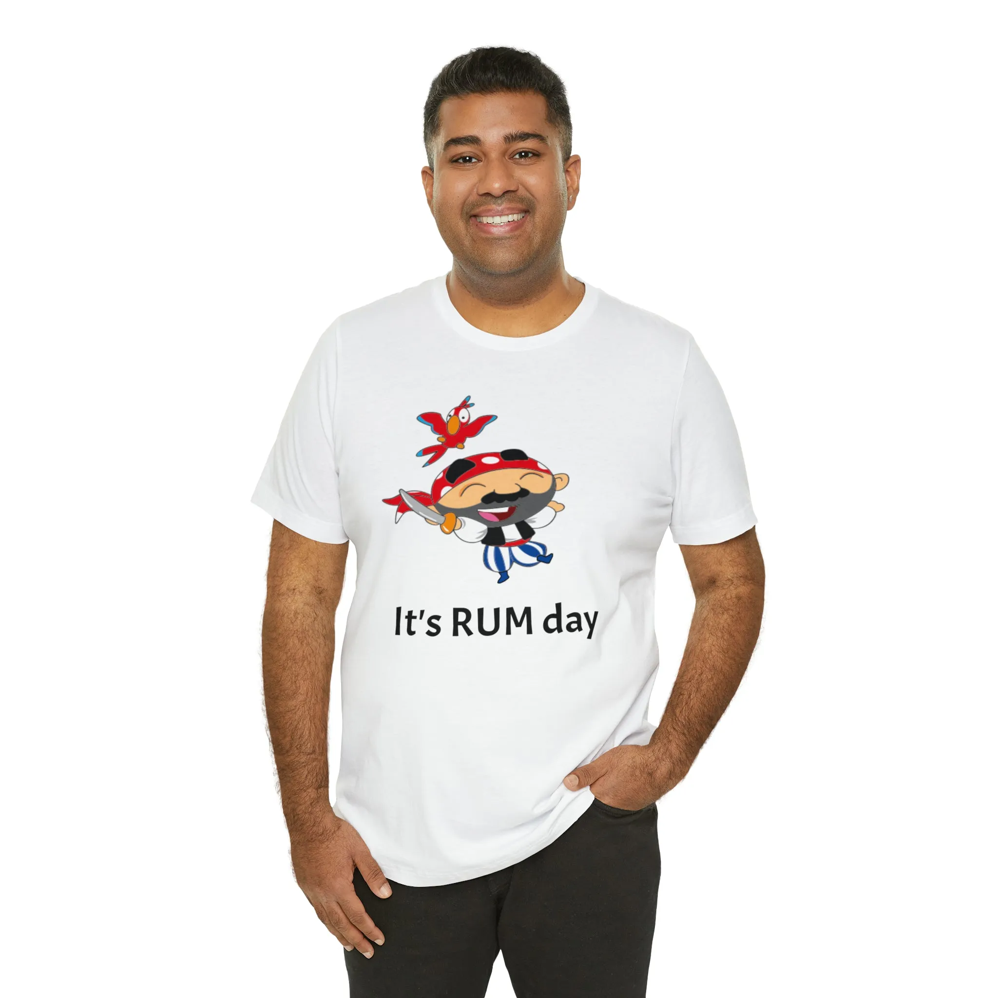 It's Rum Day Unisex Jersey Short Sleeve Tee, Rum shirt, Pirate shirt, Pirate's rum shirt, rum day, rum day shirt