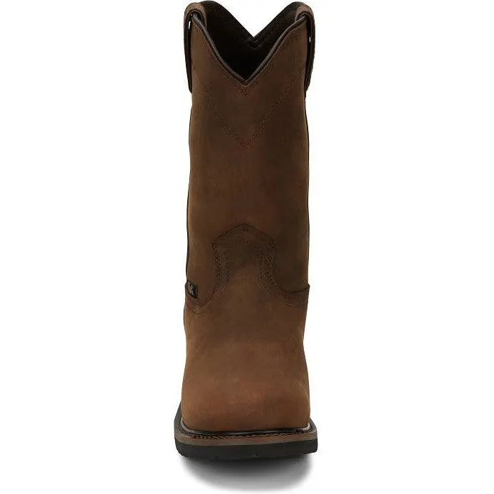 Justin Men's Drywall 10 Waterproof Western Work Boot -Brown- SE4960