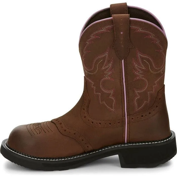 Justin Women's Wanette 8" ST Western Work Boot -Brown- GY9980