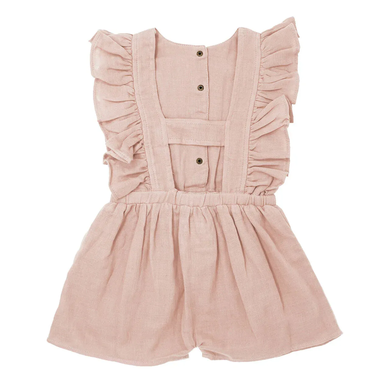 Kids' Organic Muslin Ruffle Jumper - Rosewater