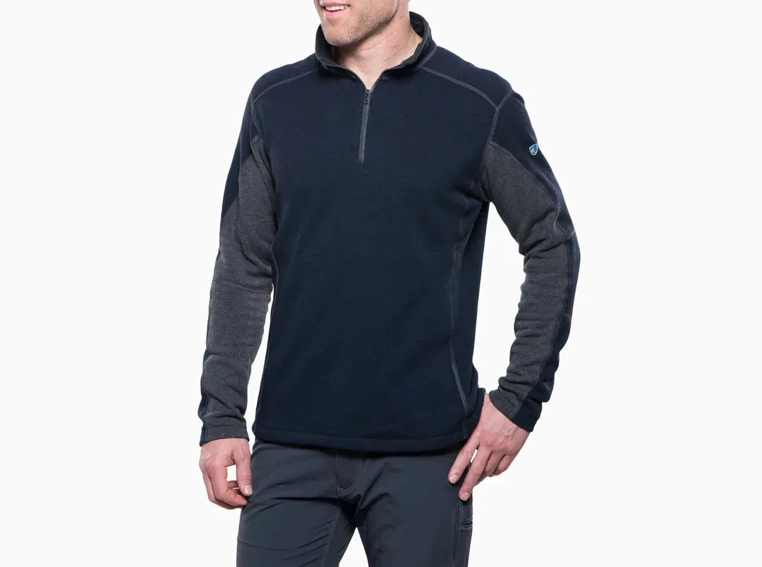 'Kuhl' Men's Revel 1/4 Zip Fleece - Mutiny Blue / Steel