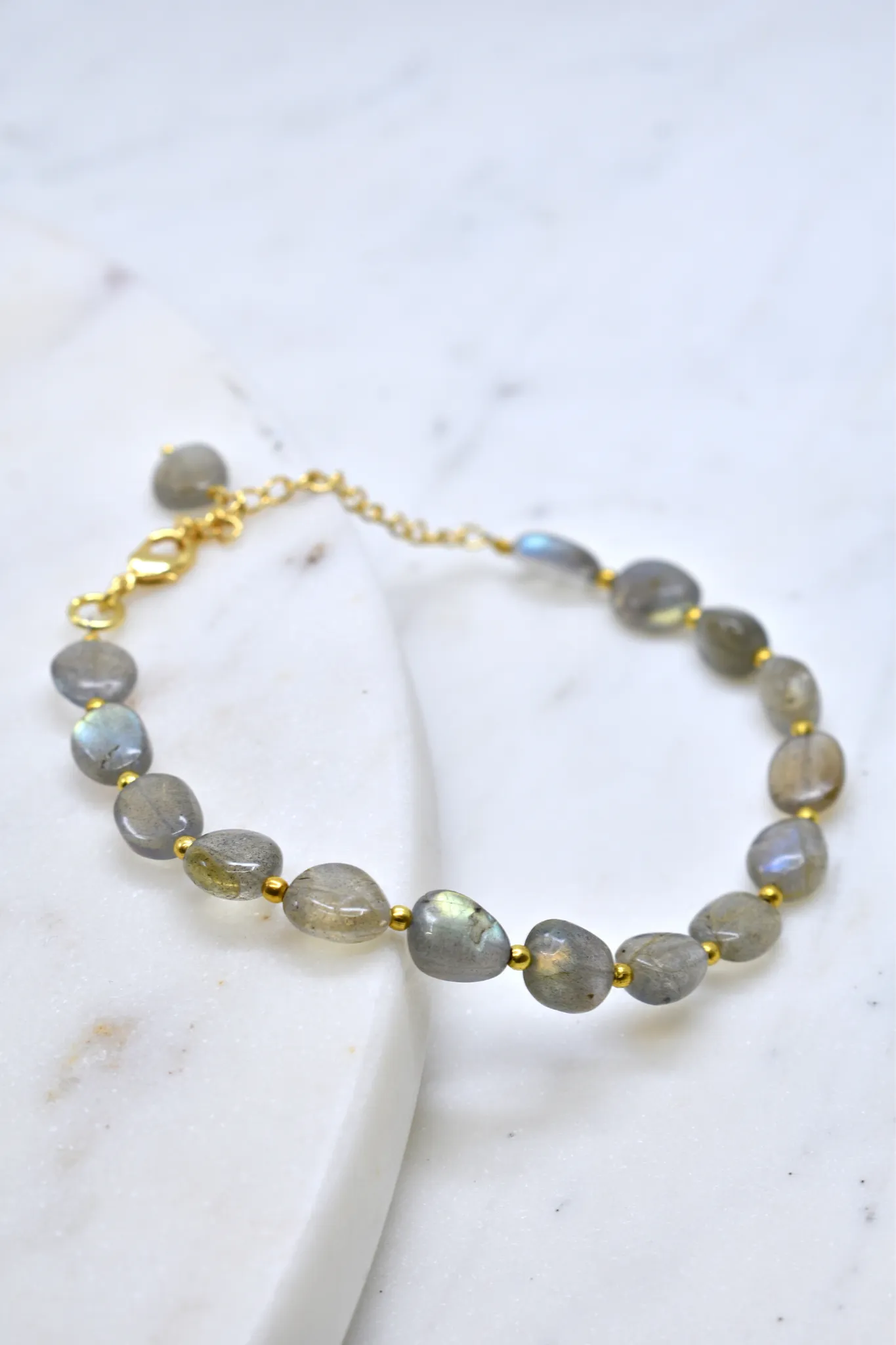 Labradorite Stone Beaded Bracelet