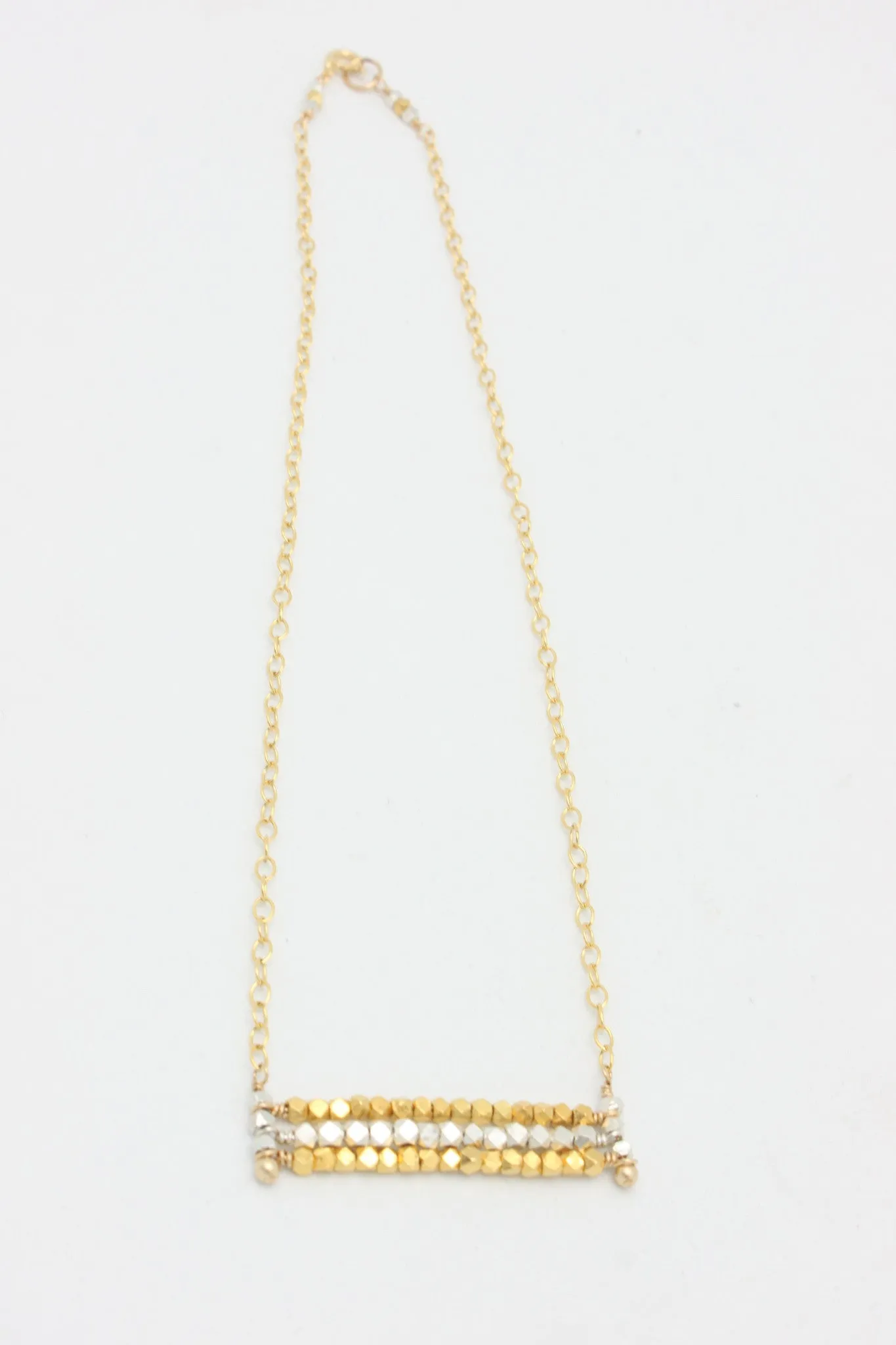 Layered Gold Bar Necklace