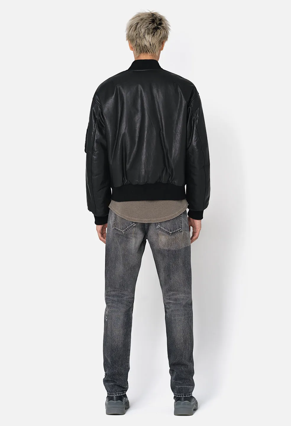 Leather Andes Bomber / Black