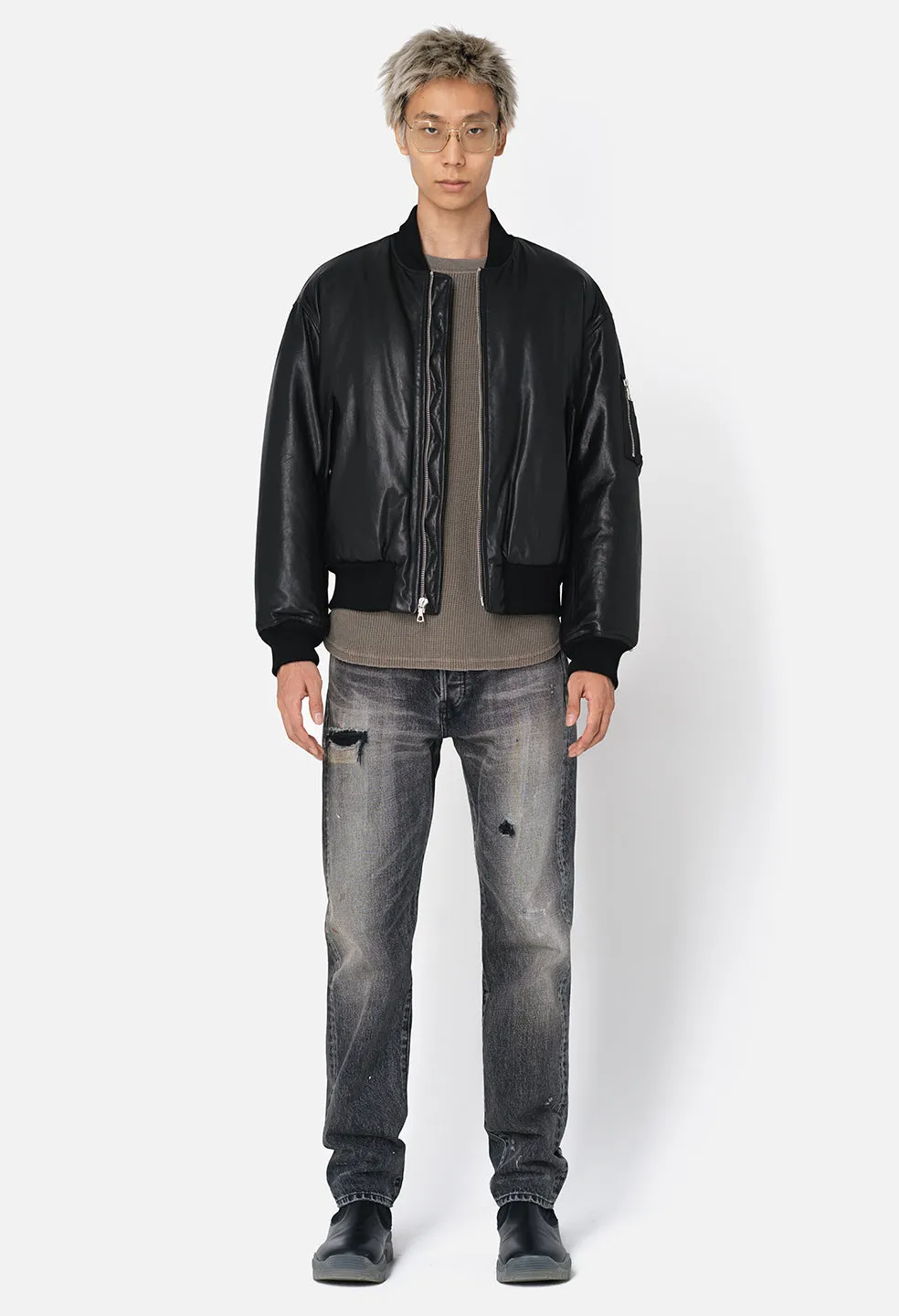 Leather Andes Bomber / Black