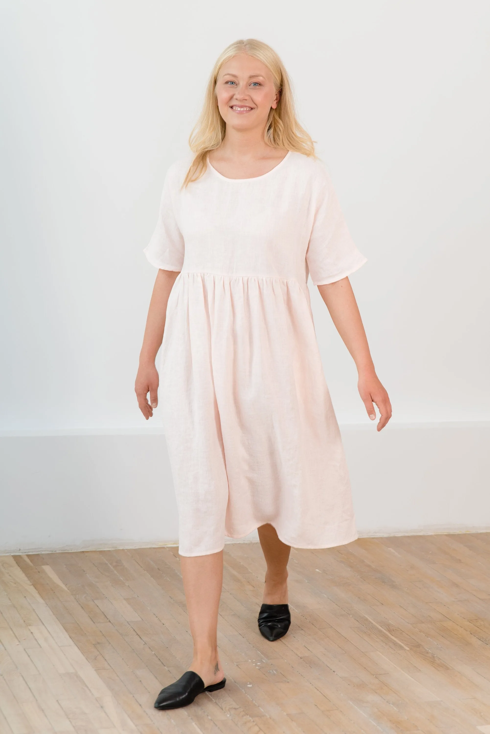 LeMuse SHELL linen dress, Rose, XL