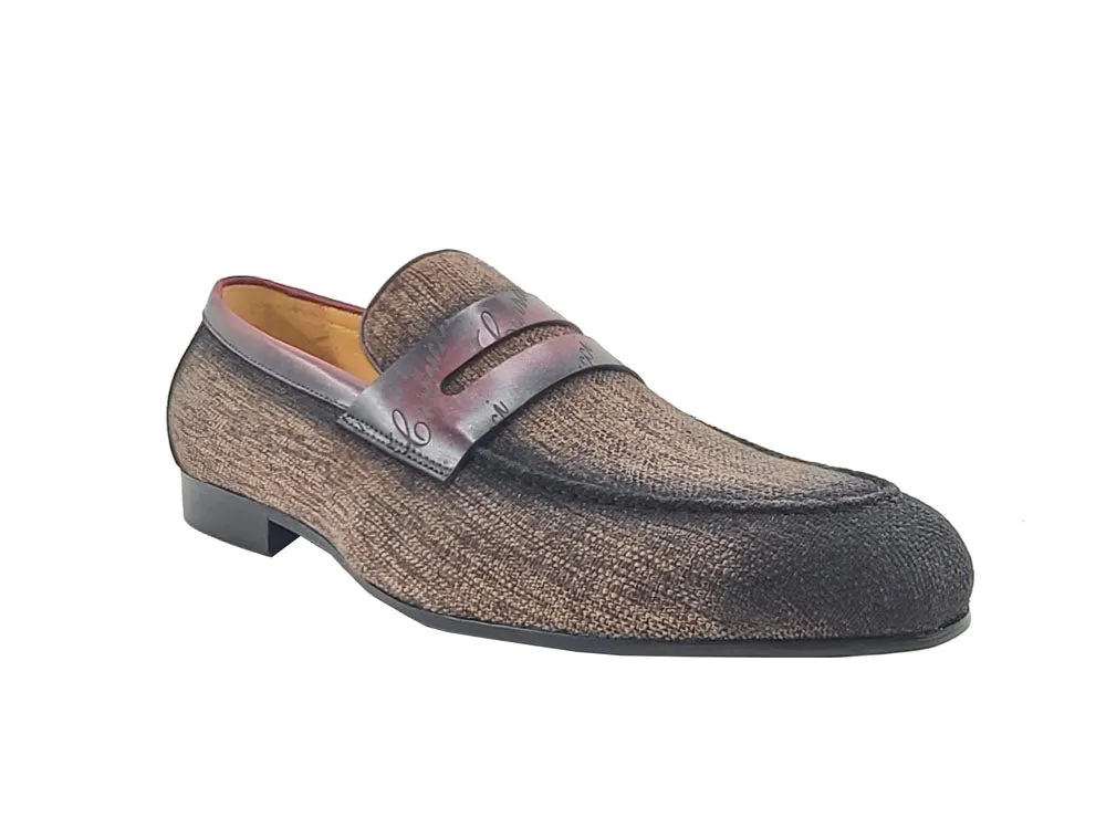 Life Style Penny Loafer Fabric Upper with Signature Leather Trim