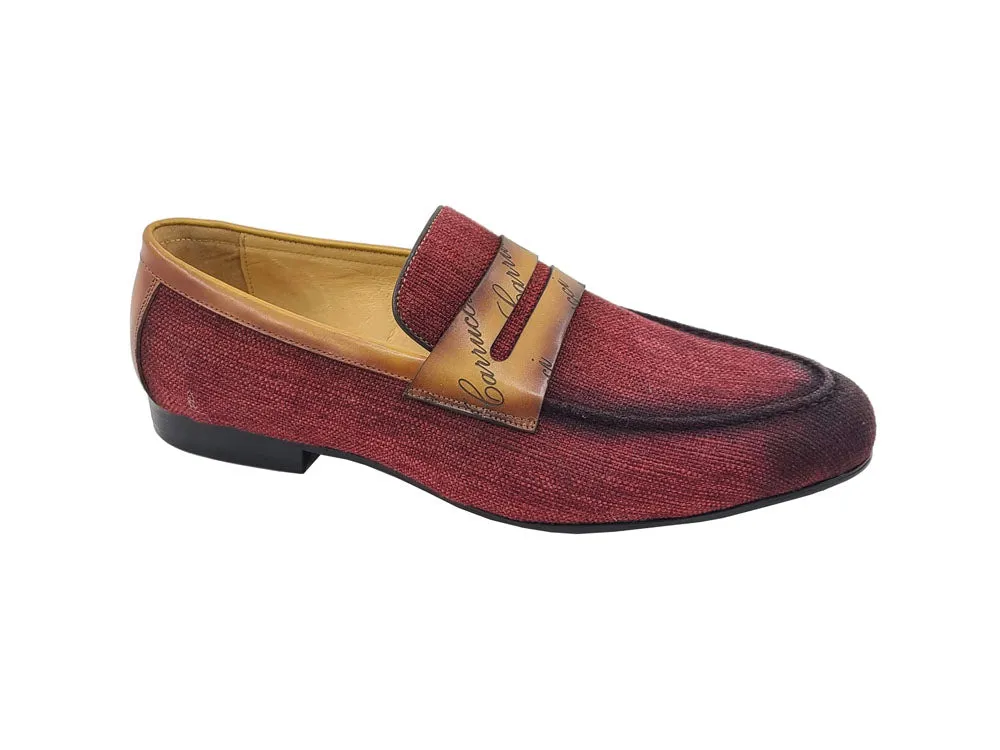 Life Style Penny Loafer Fabric Upper with Signature Leather Trim