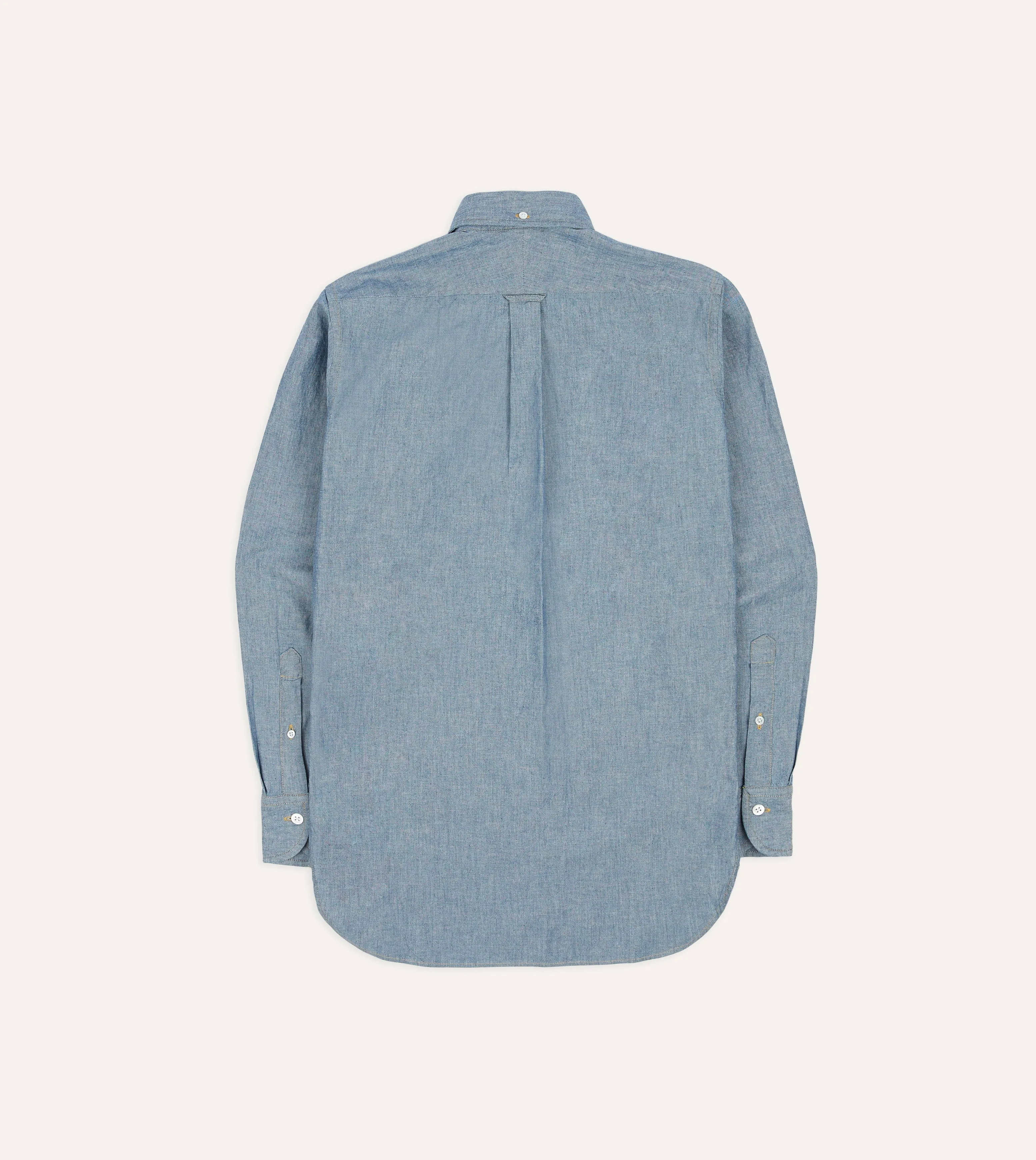 Light Blue Cotton Chambray Button-Down Shirt