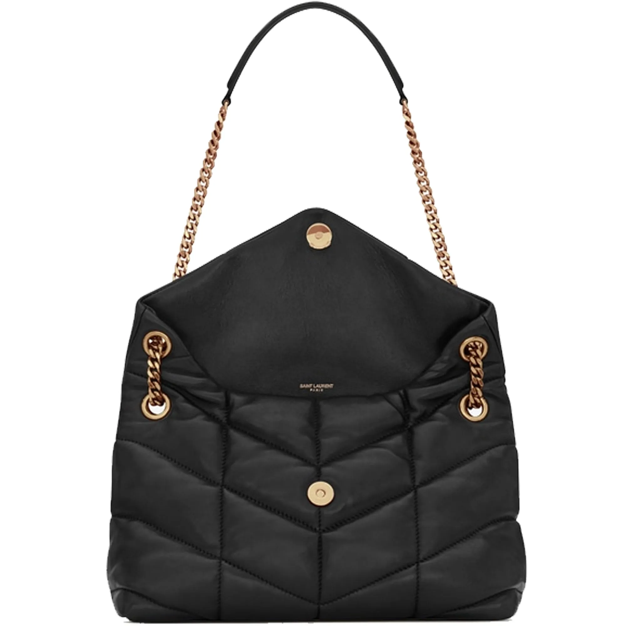 LouLou Puffer Small, Black/Bronze