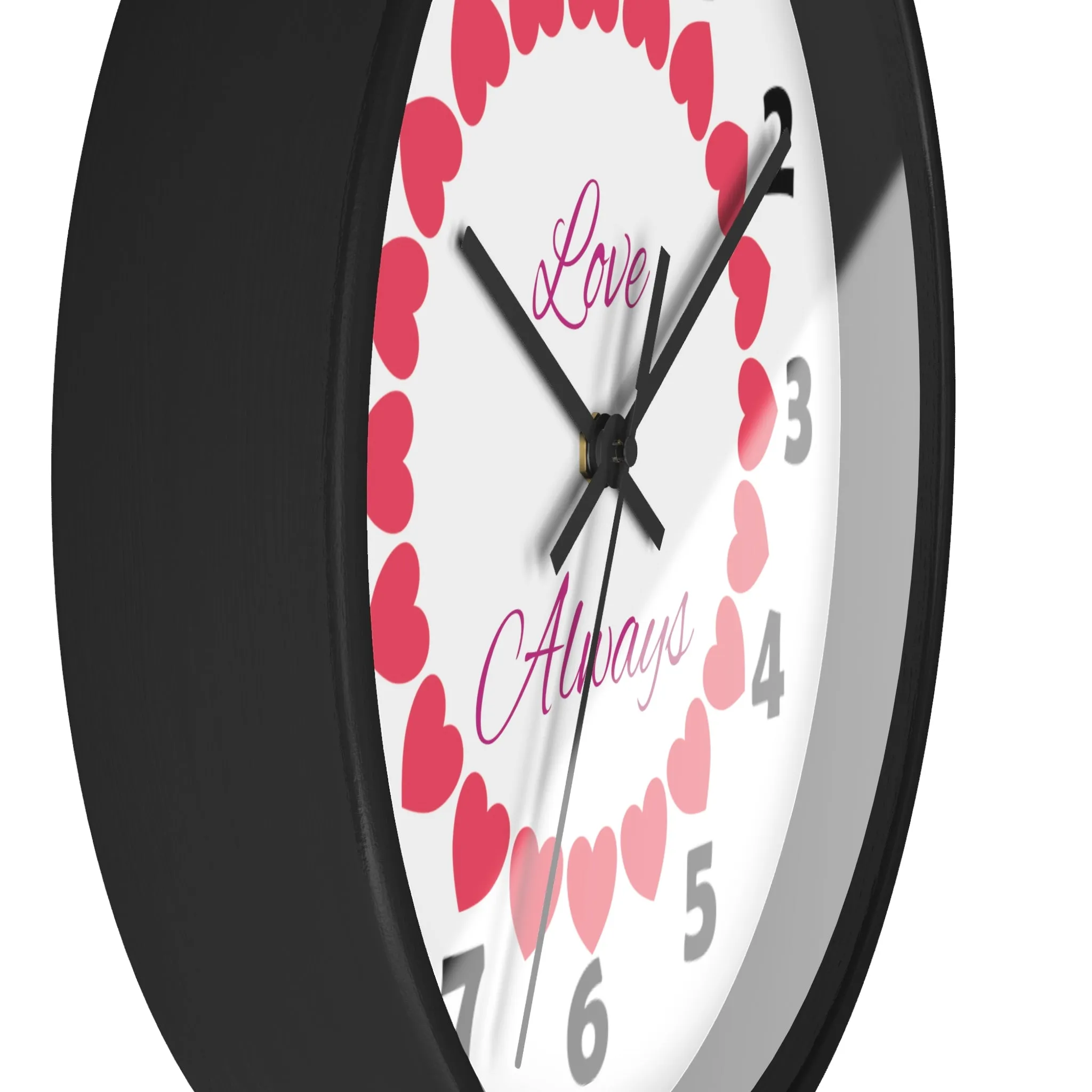 Love Always Wall Clock, Heart Ring Wall Clock