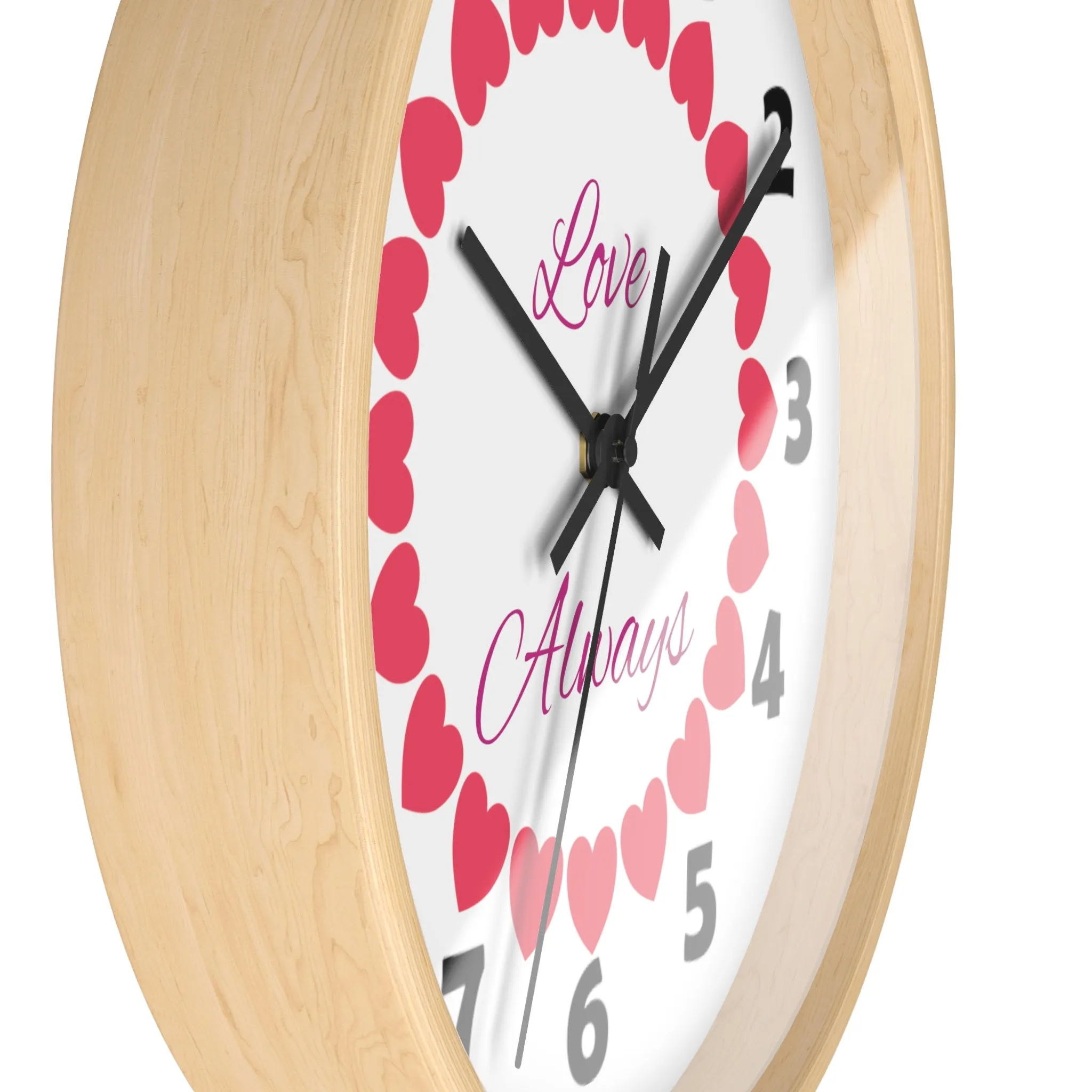 Love Always Wall Clock, Heart Ring Wall Clock