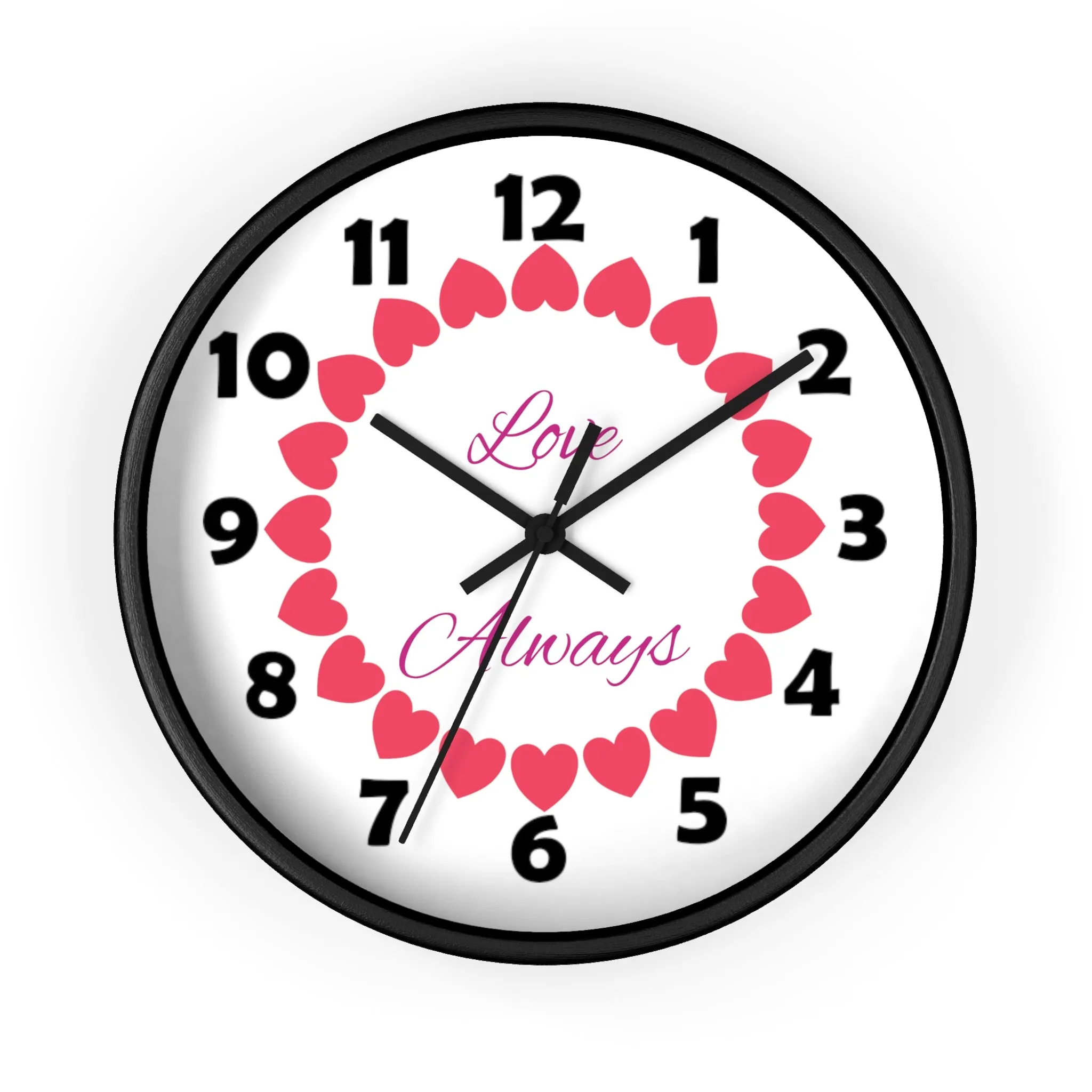 Love Always Wall Clock, Heart Ring Wall Clock