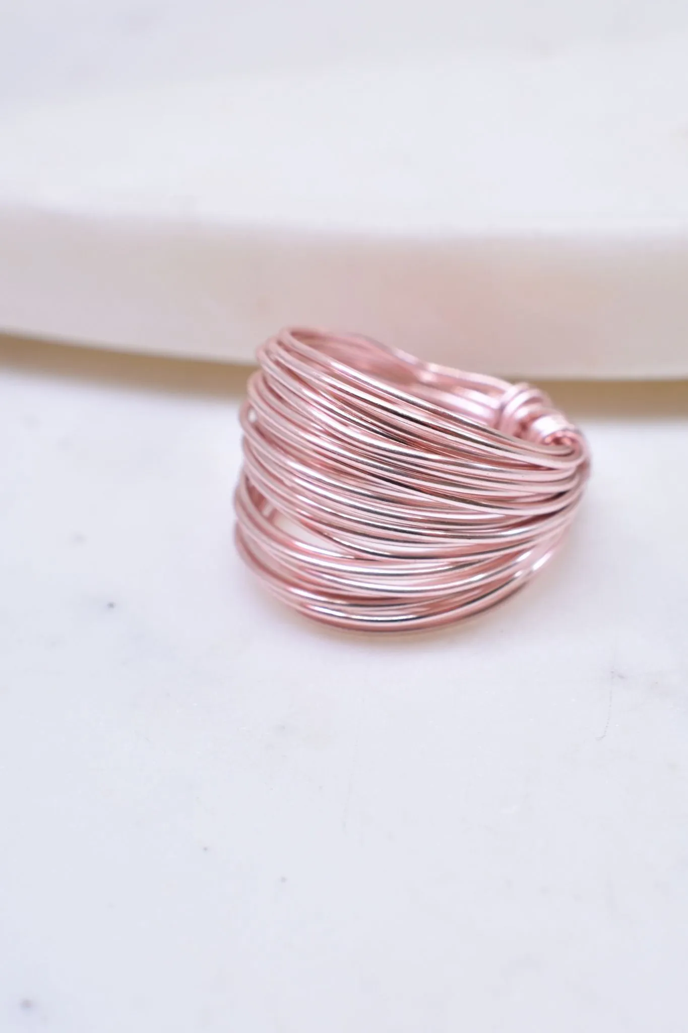 Marcia Wire Wrap Ring in Rose Gold