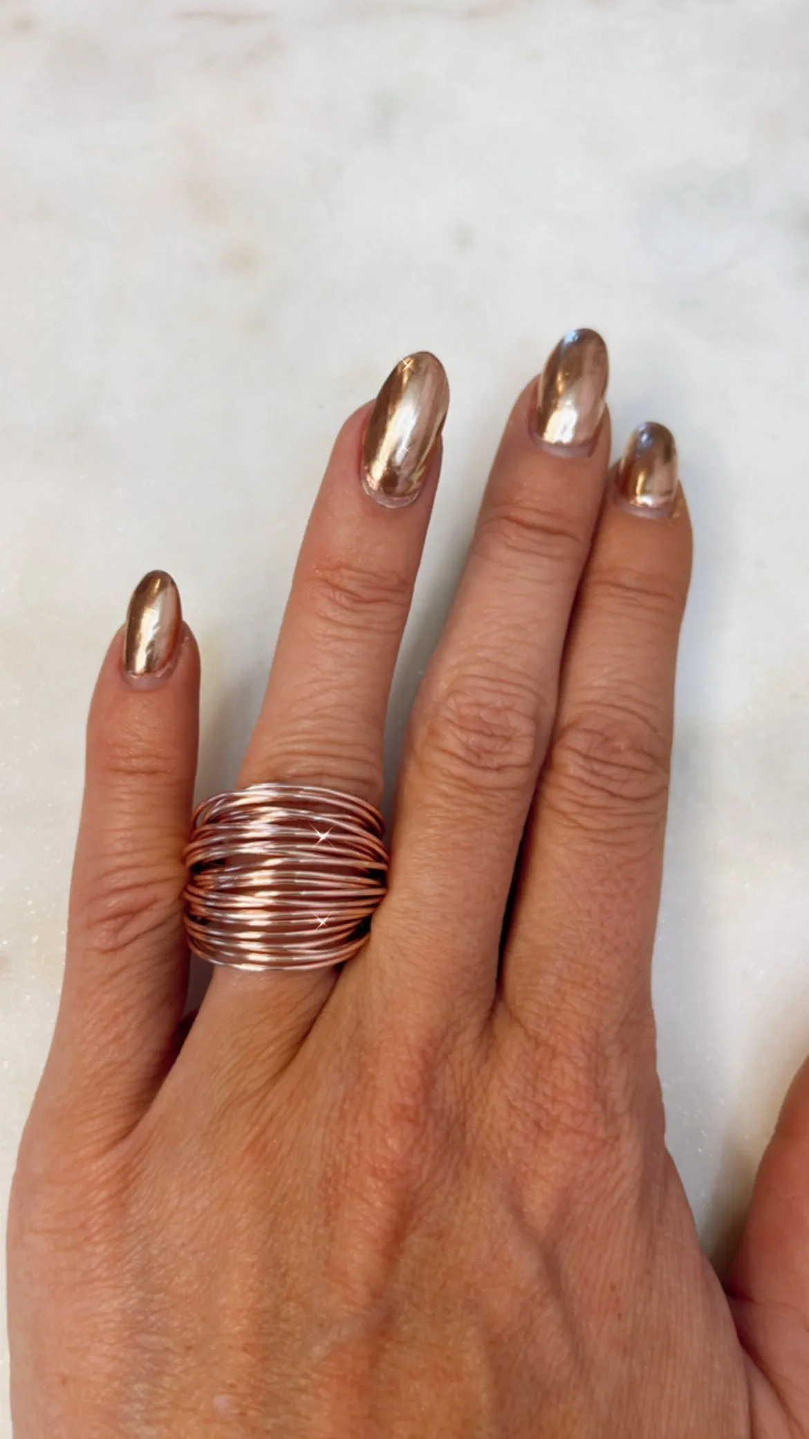 Marcia Wire Wrap Ring in Rose Gold