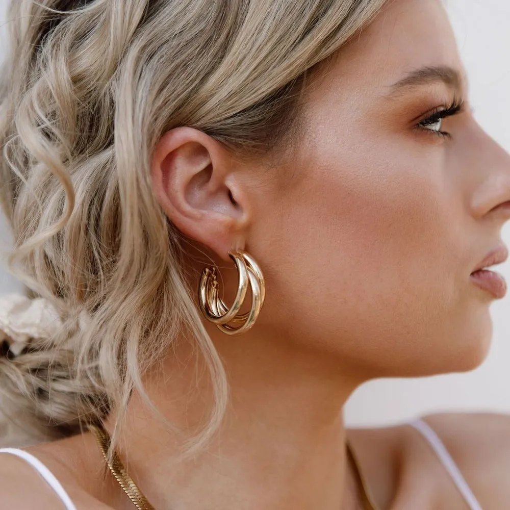 Mika 3 Hoop Earrings