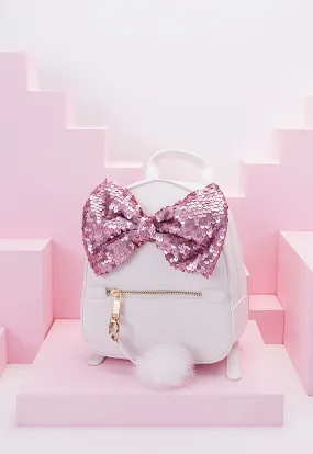 Mini Sequin Bow Backpack