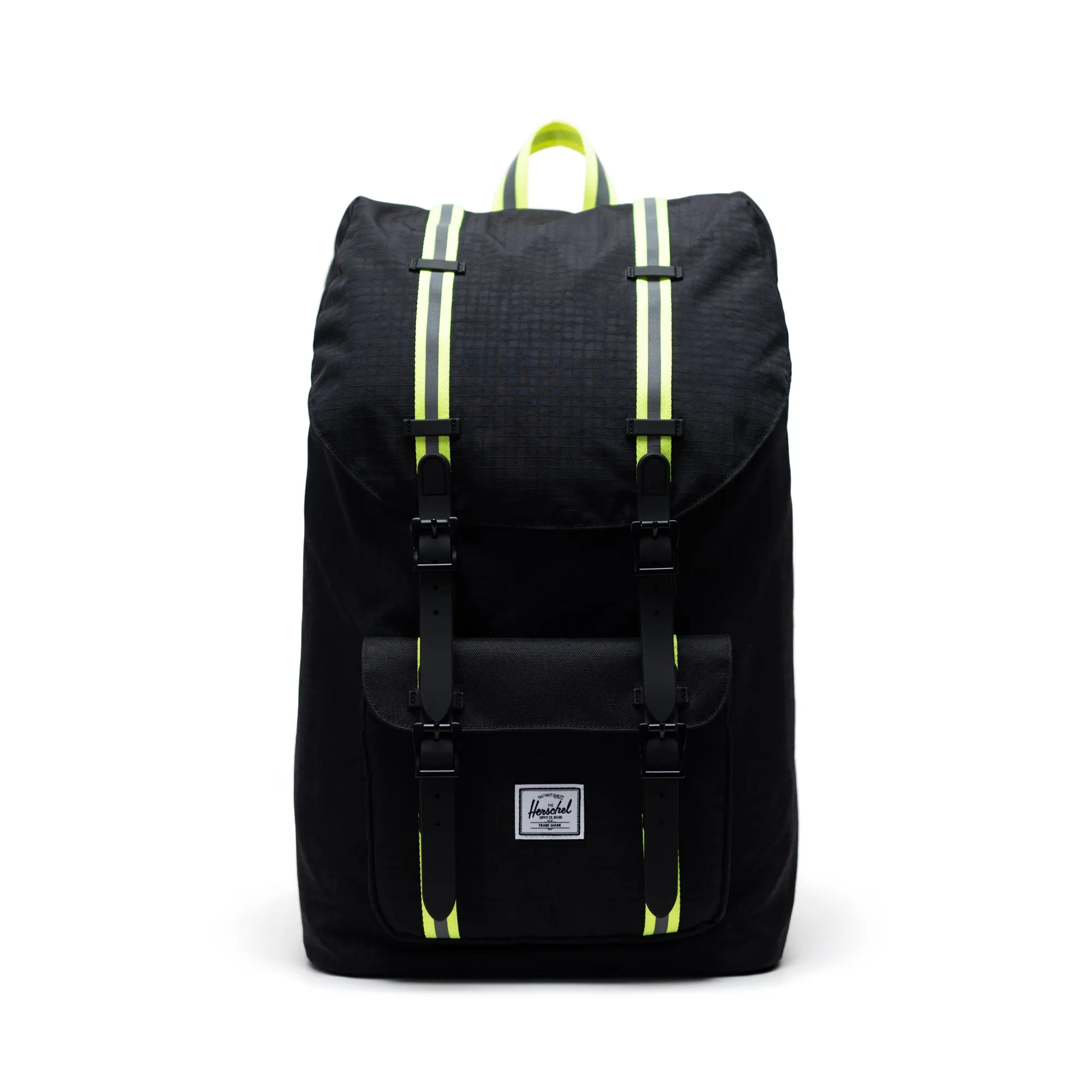 Mochila Herschel Little America Black Enzyme Ripstop/Black/Safety Yellow - Reflective