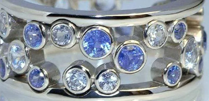 Modern Blue Stone Ring