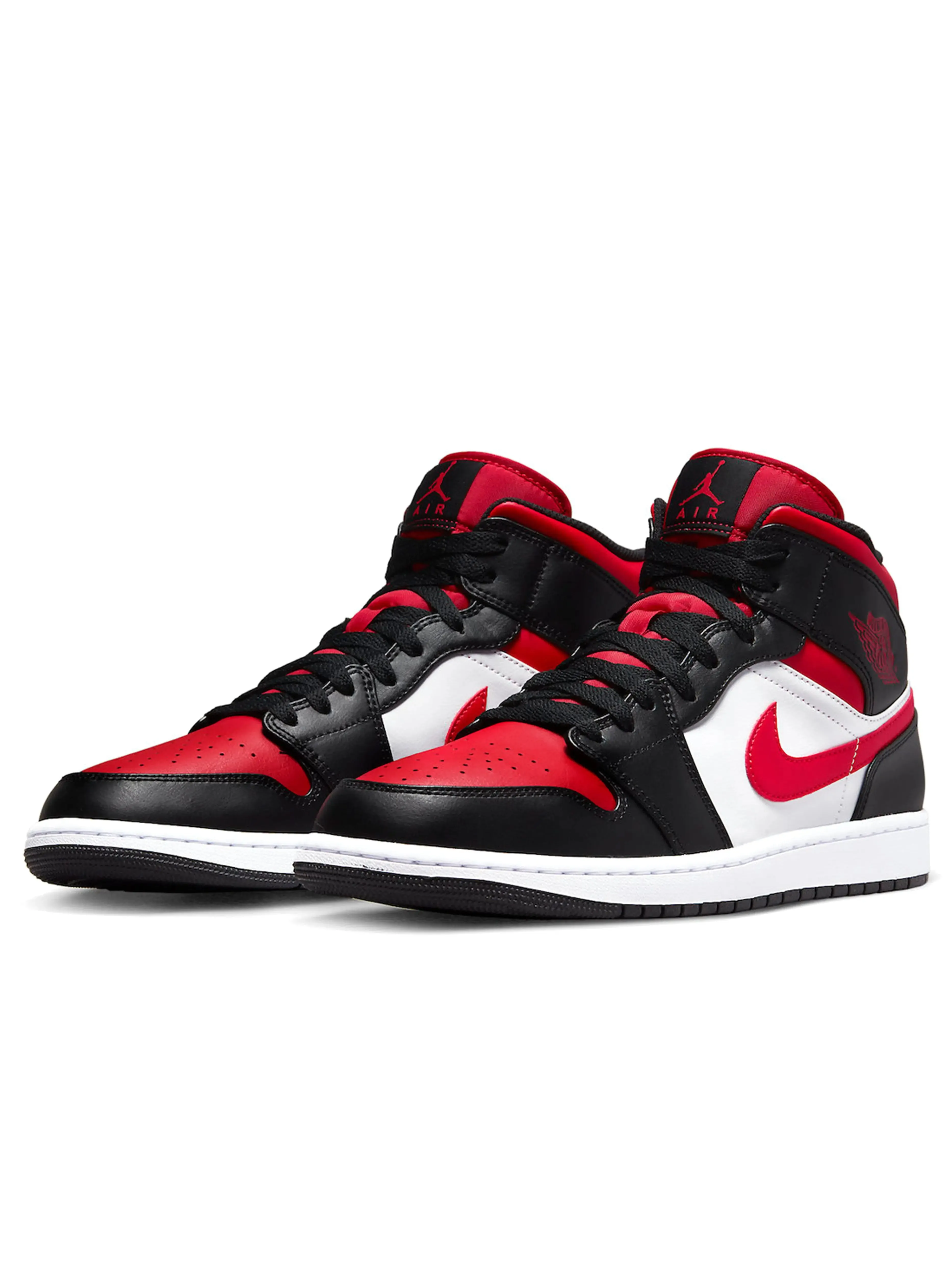 Nike Air Jordan 1 Mid Black Fire Red