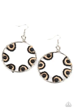 Off The Rim Black-Earrings