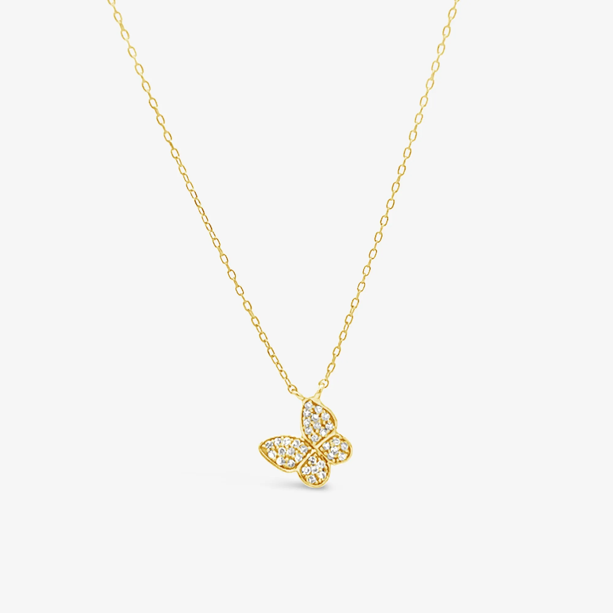 Petite Diamond Butterfly Necklace