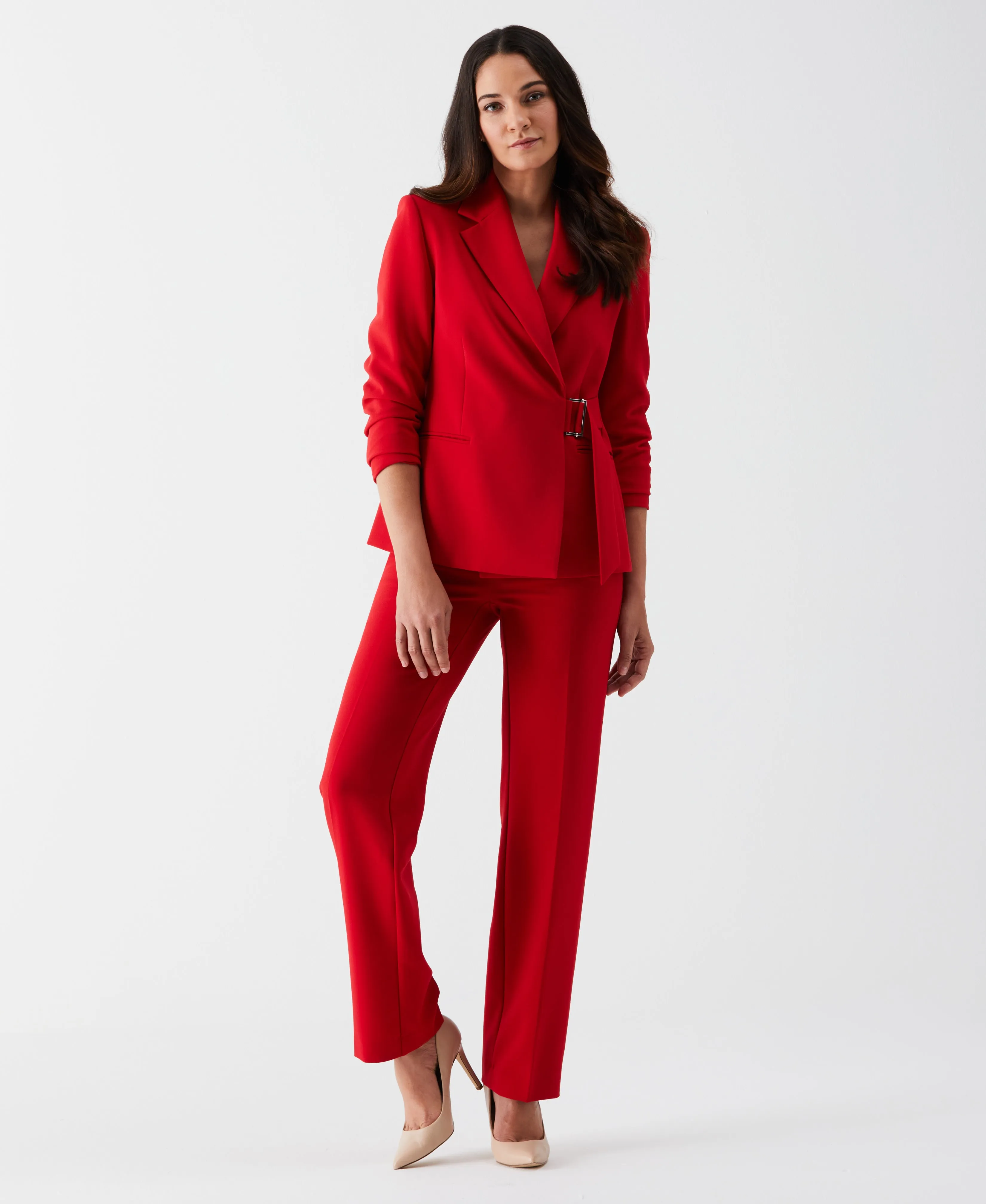 Petite Double Breasted Pant Suit