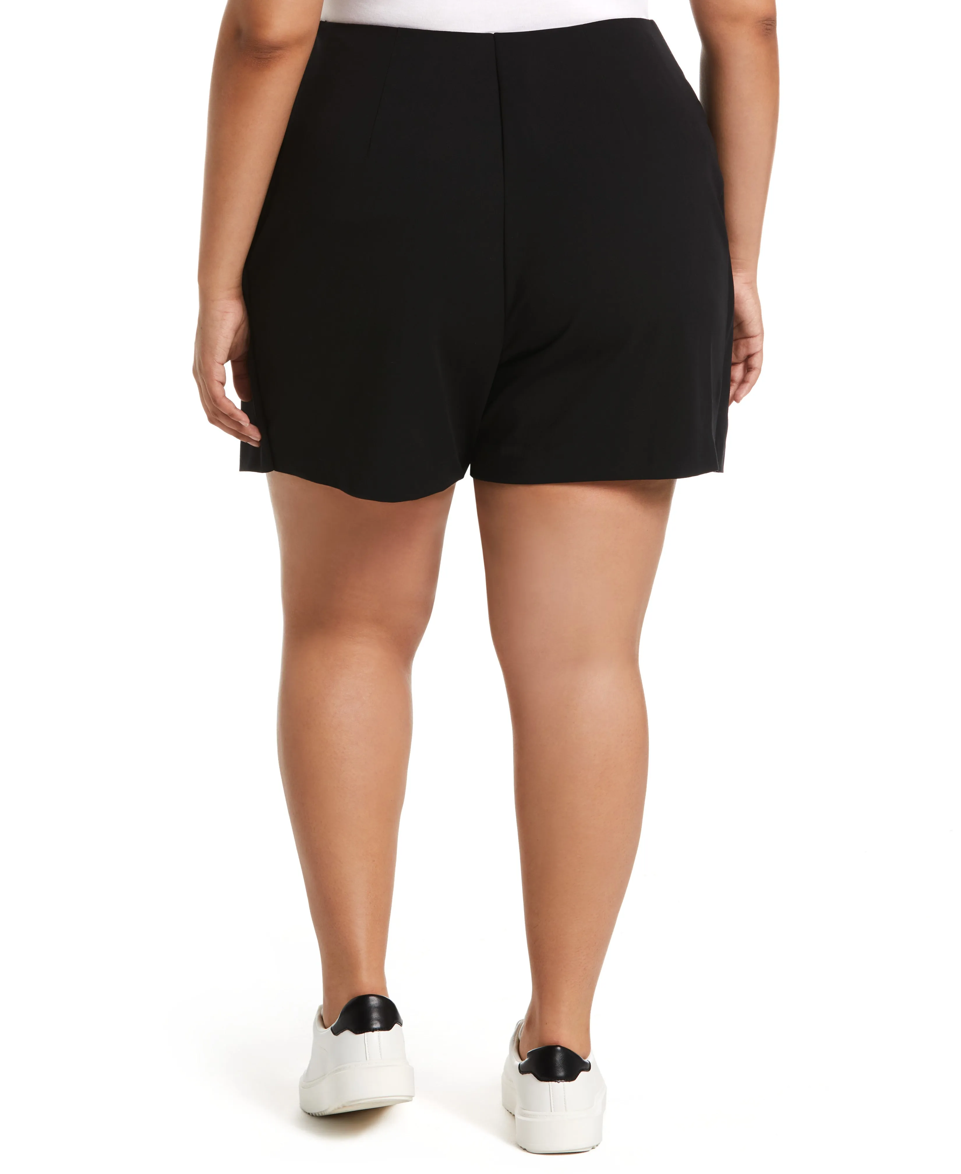 Plus Size Classic Fit Skort with Front Slit