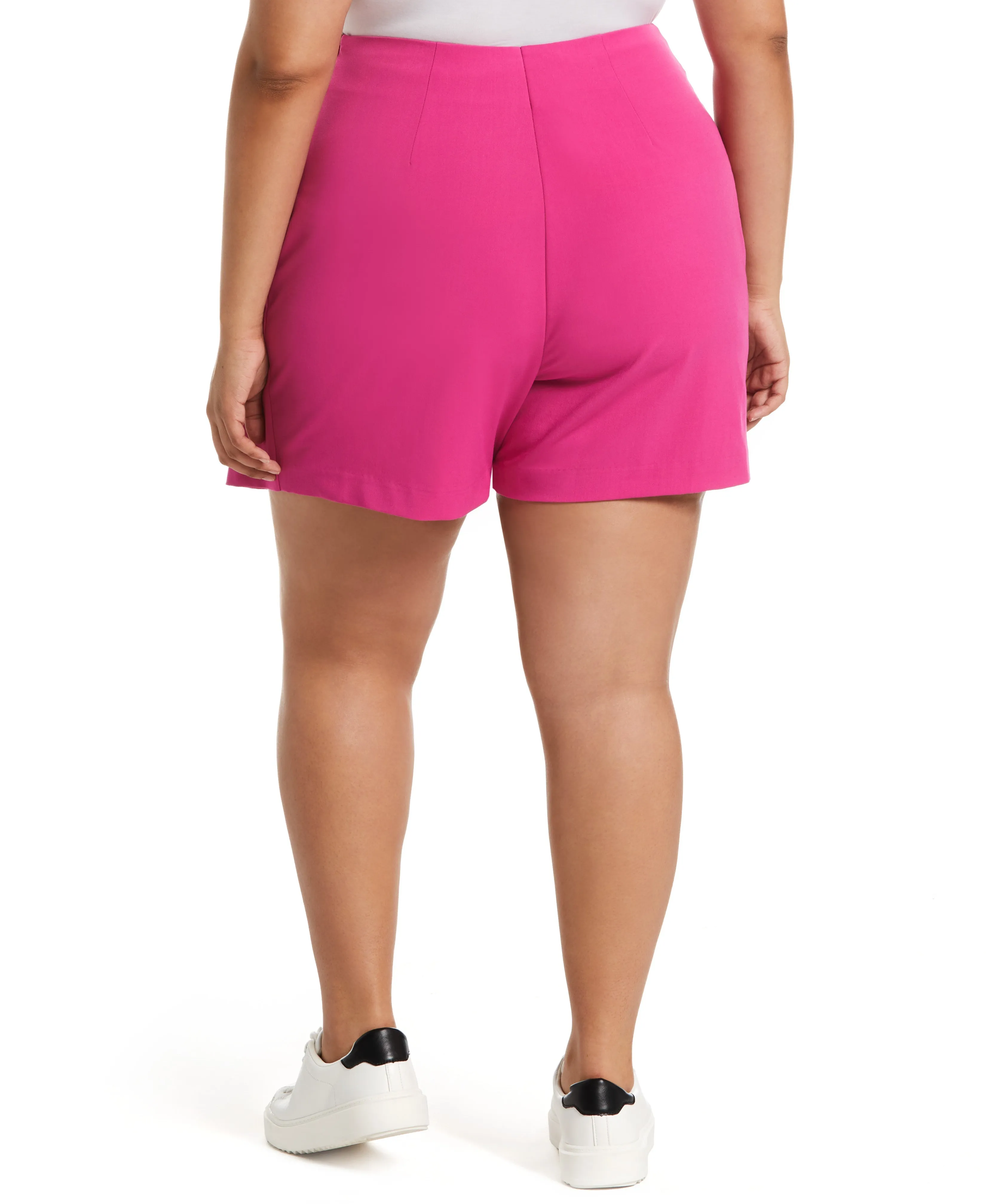 Plus Size Classic Fit Skort with Front Slit