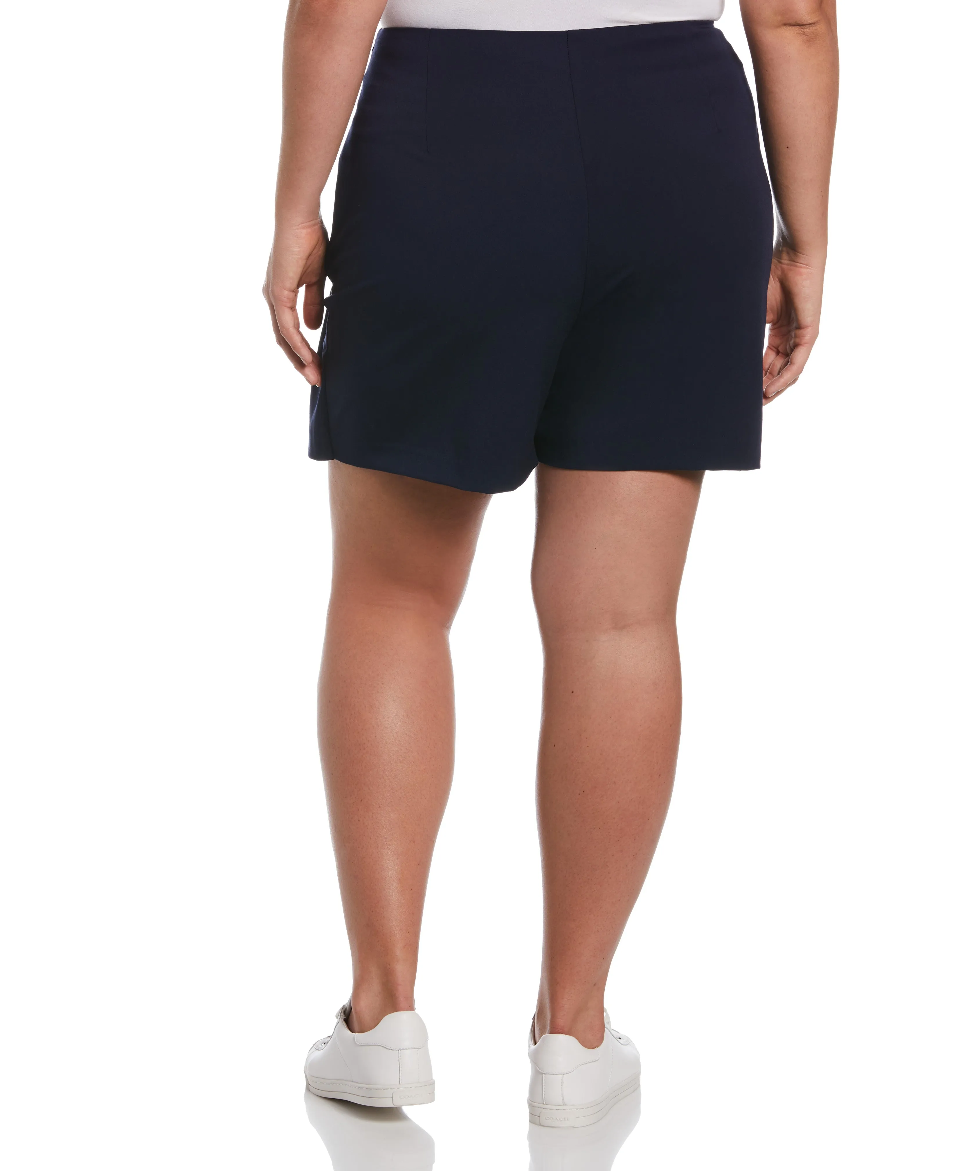 Plus Size Classic Fit Skort with Front Slit