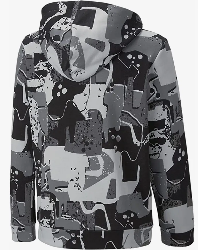 Puma Unisex boys' hoodie ESS  Street Art AOP Hoodie TR B 673271 01 black