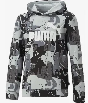 Puma Unisex boys' hoodie ESS  Street Art AOP Hoodie TR B 673271 01 black