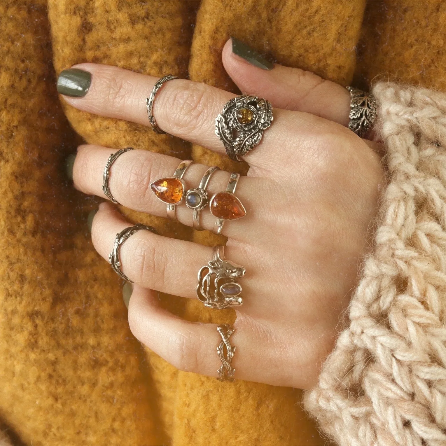 Quercus Rex & Amber Boho Ring | Talent Scout Winner