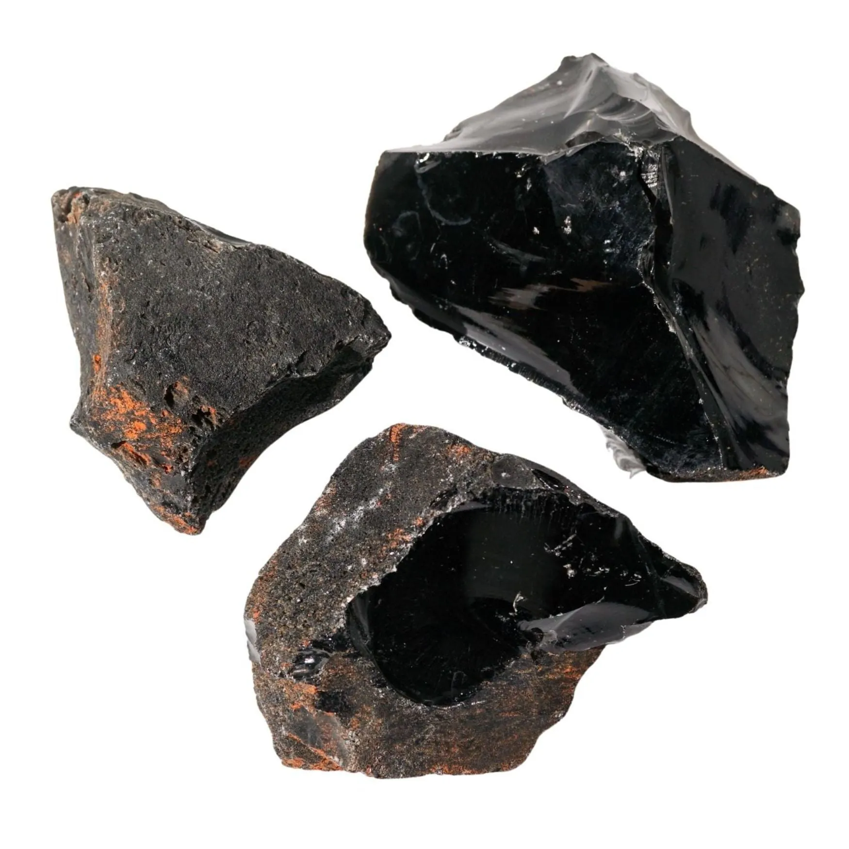 Raw Black Obsidian