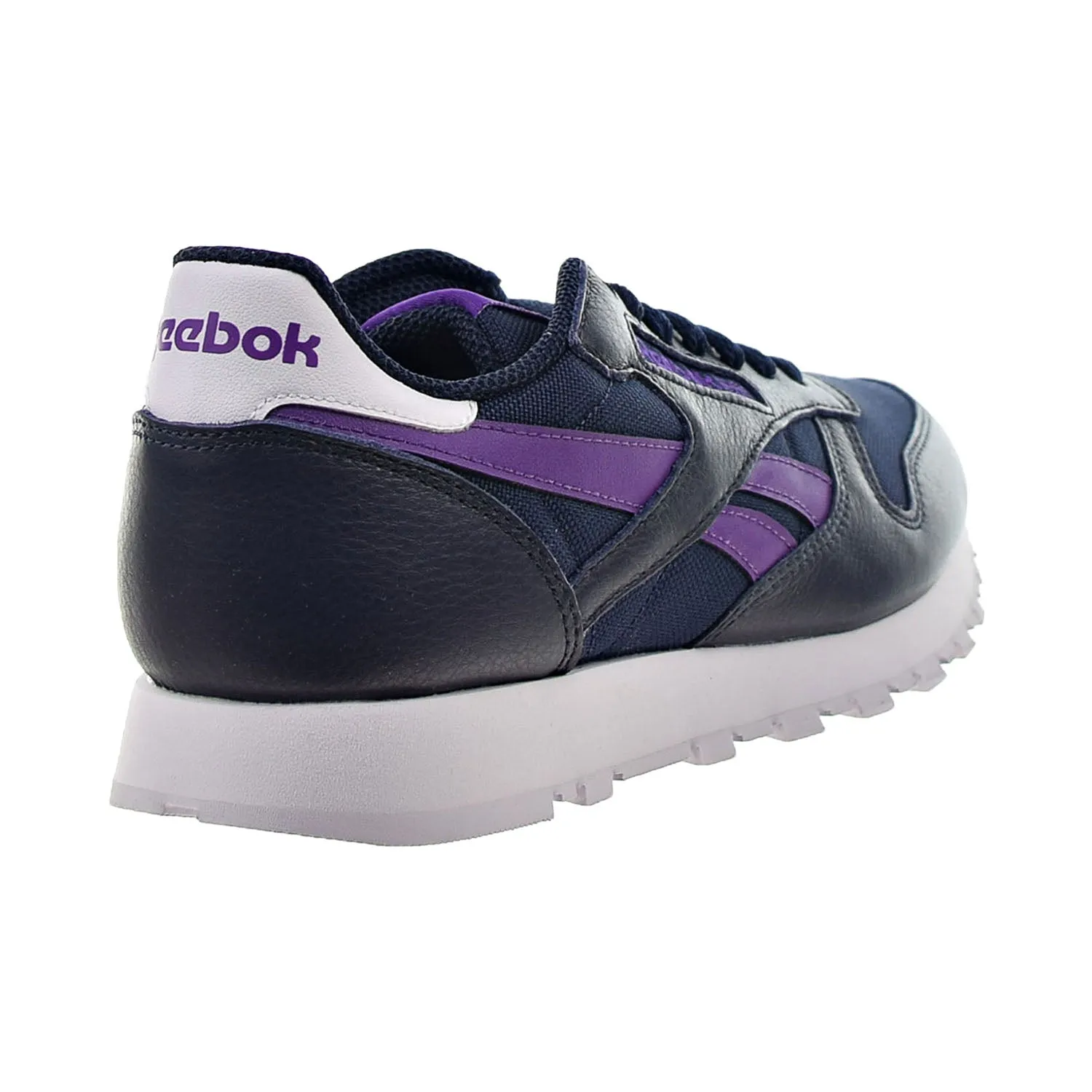 Reebok Classic Leather Men's Shoes Vector Navy-Regal Purple-White