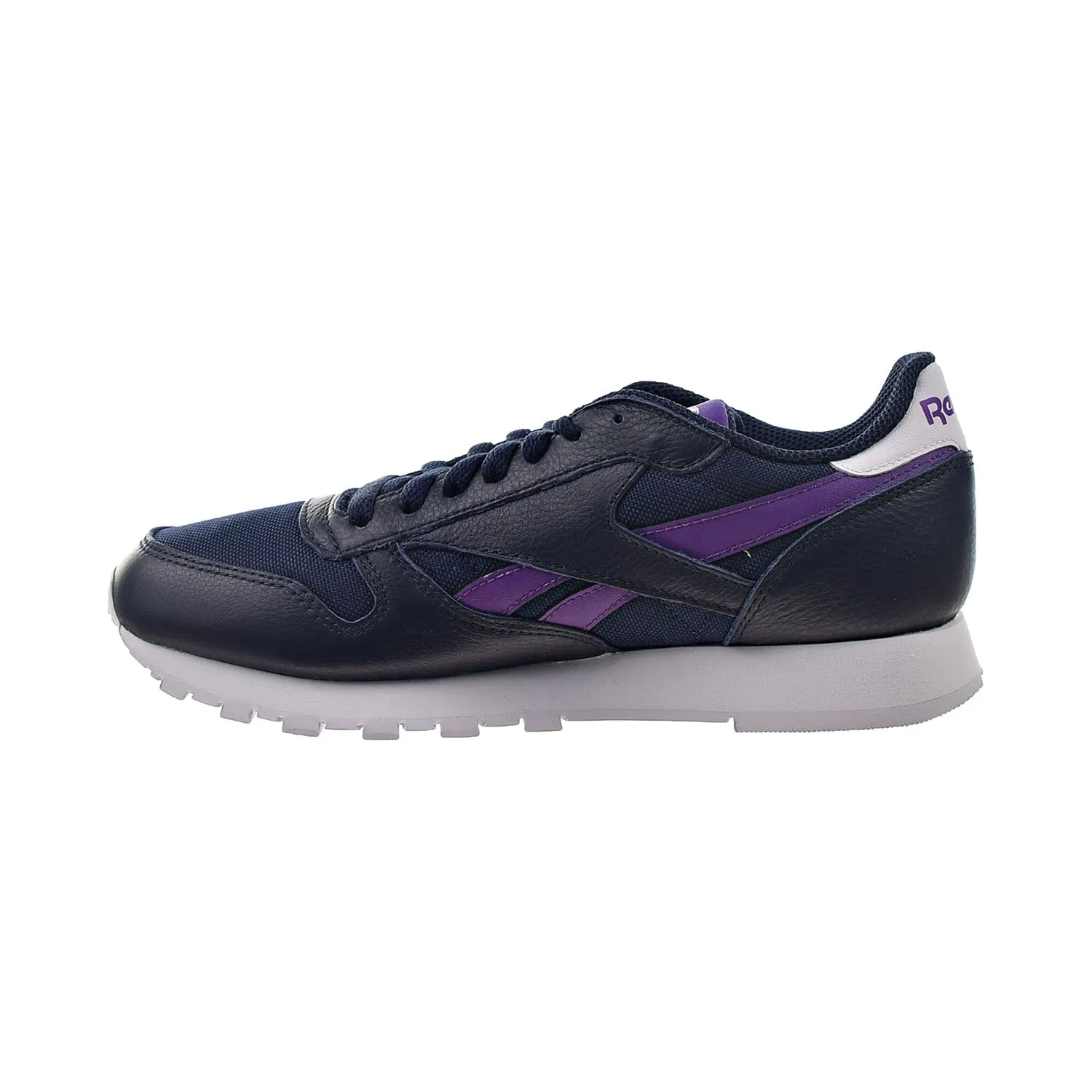 Reebok Classic Leather Men's Shoes Vector Navy-Regal Purple-White